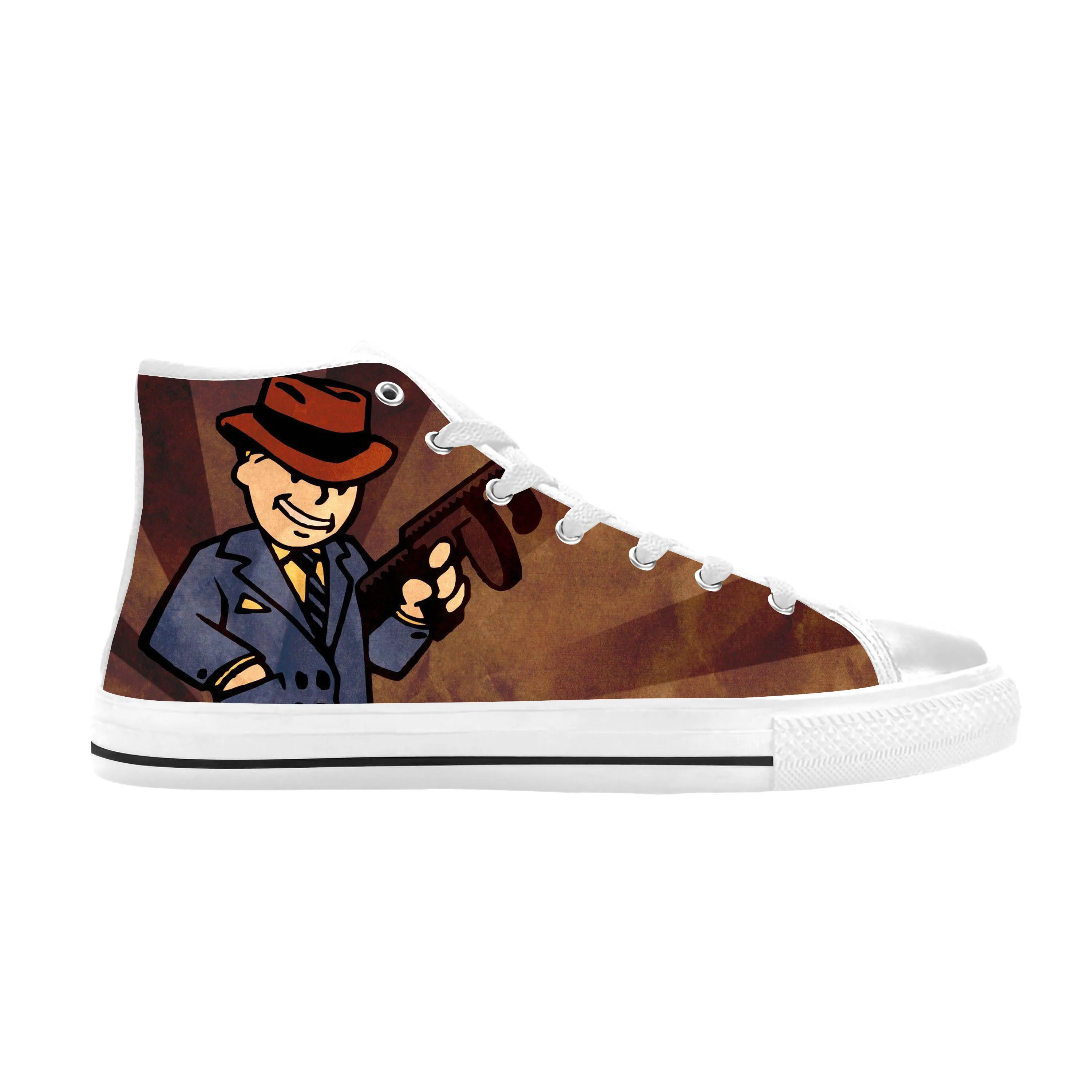 

Video Game Anime Cartoon Manga Fallout Vault Boy Casual Cloth Shoes High Top Comfortable Breathable 3D Print Men Women Sneakers