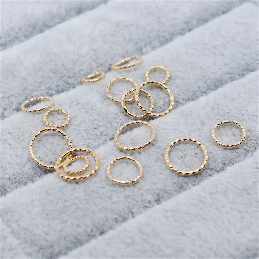 18k copper covered gold batch flower closed loop handmade diy accessories twist ring O-shaped connecting ring jewelry materials 
18k copper covered gold batch flower closed loop handmade diy accessories twist ring O-shaped connecting ring jewelry materials