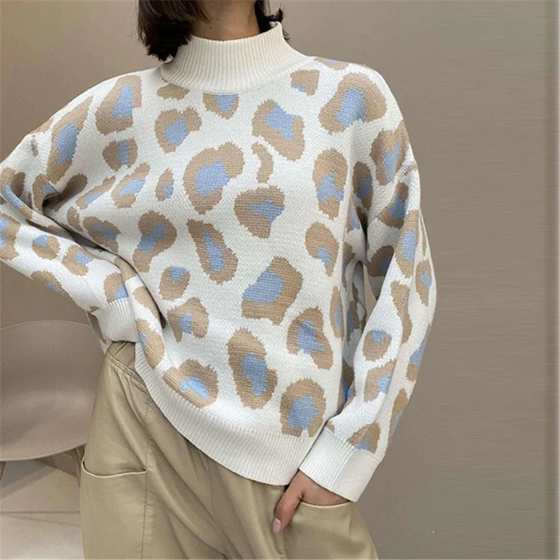 RYFIX Winter Women's Sweater 2022 Leopard Print Animal Basic White Turtleneck Oversize Jumper Vintage Warm Knitted Sweaters Tops
RYFIX Winter Women's Sweater 2022 Leopard Print Animal Basic White Turtleneck Oversize Jumper Vintage Warm Knitted Sweaters Tops