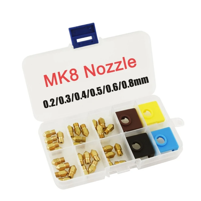 Деталь для 3D-принтера MK8, головка экструдера, сопло 0,2/0,3/0,4/0,5/0,6/0,8 мм для Ender3
Деталь для 3D-принтера MK8, головка экструдера, сопло 0,2/0,3/0,4/0,5/0,6/0,8 мм для Ender3