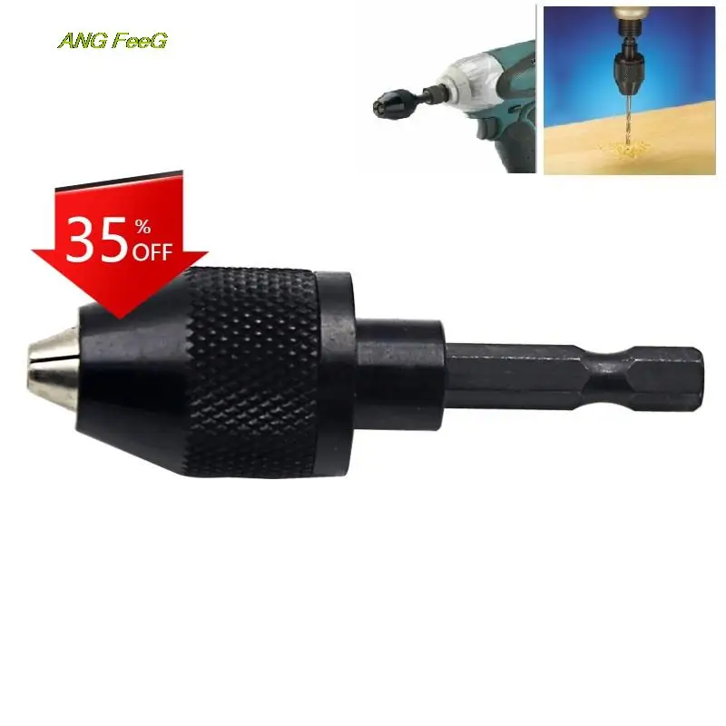 Alloy 1/4" Keyless Chuck Conversion Hex Shank Drill Bit Quick Change Driver Tool Alloy 0.3-6.0mm
Alloy 1/4" Keyless Chuck Conversion Hex Shank Drill Bit Quick Change Driver Tool Alloy 0.3-6.0mm