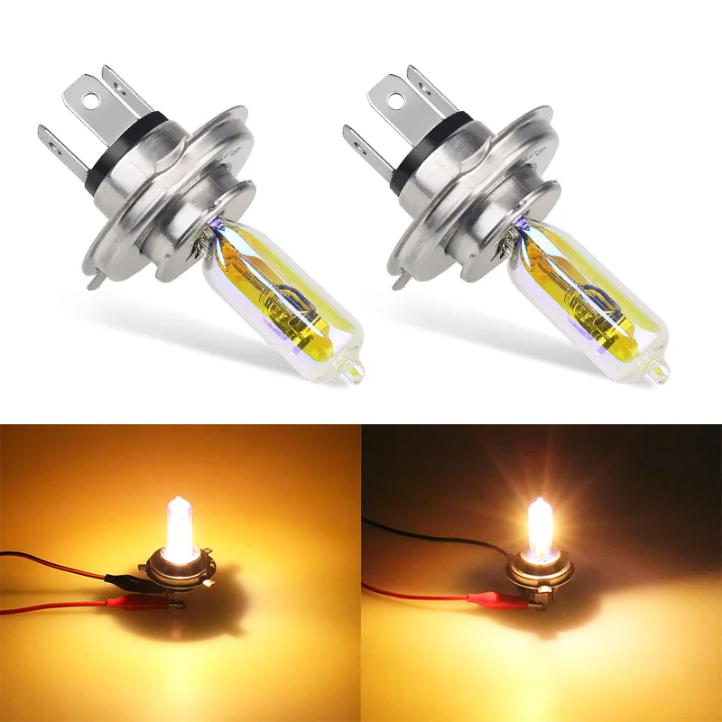 2pcs 12V P43T 2300k H4 60/55W Halogen Bulb Golden Yellow Car HeadLight Quartz Glass h4 High Low Beam Halogen Car Styling
2pcs 12V P43T 2300k H4 60/55W Halogen Bulb Golden Yellow Car HeadLight Quartz Glass h4 High Low Beam Halogen Car Styling
