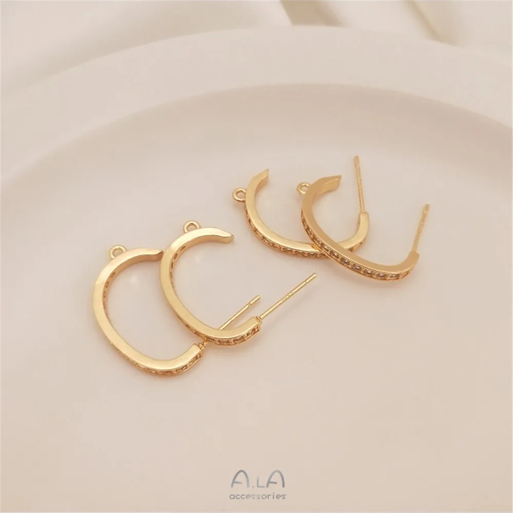 14K Gold Plating Zircon C-shaped earrings with hanging earrings 925 silver needles Fashion diy earring material accessories
14K Gold Plating Zircon C-shaped earrings with hanging earrings 925 silver needles Fashion diy earring material accessories