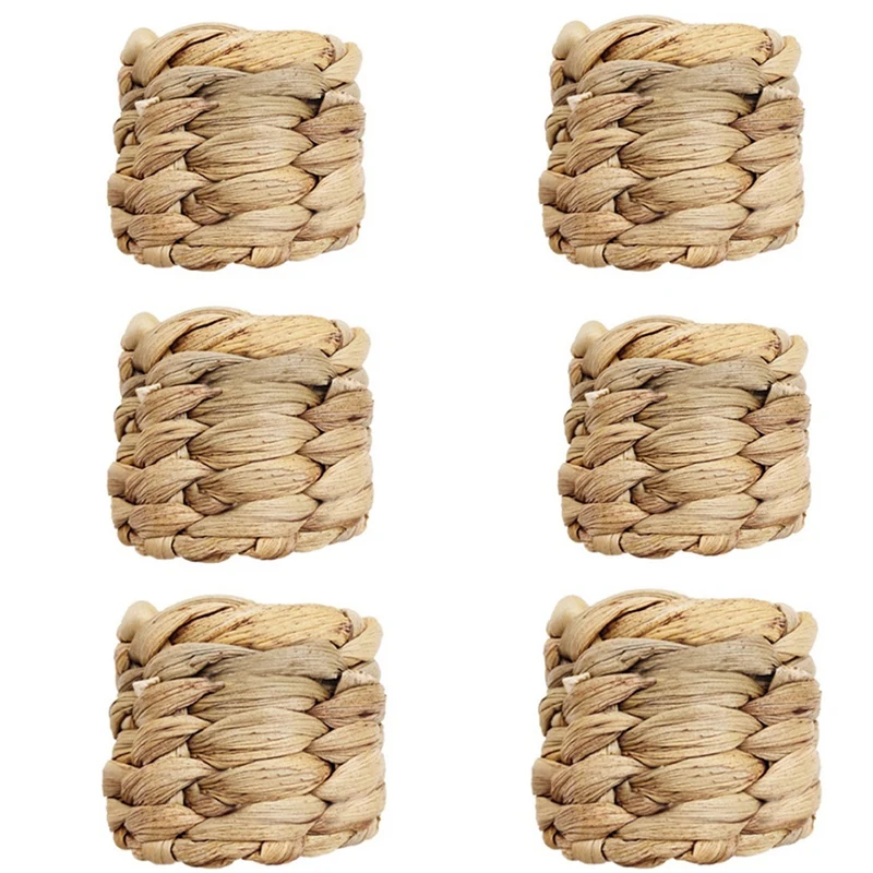 6PCS Natural Material Straw Corn Husk Napkin Holder Water Hyacinth Grass Napkin Buckle Napkin Ring Wedding Decoration
6PCS Natural Material Straw Corn Husk Napkin Holder Water Hyacinth Grass Napkin Buckle Napkin Ring Wedding Decoration