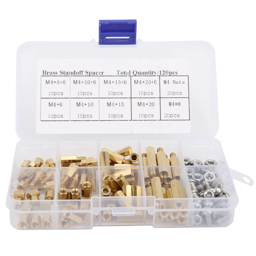 120PCS Brass Hex Standoff 304 Stainless Steel Screw Nuts Set PCB Board Standoff Screw Nut Assor Standoff§Hex
120PCS Brass Hex Standoff 304 Stainless Steel Screw Nuts Set PCB Board Standoff Screw Nut Assor Standoff§Hex