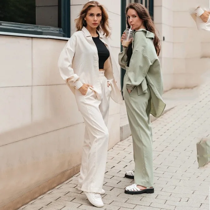 Элегантные женские комплекты из 2 предметов, однотонные рубашки и брюки, Дамский офисный костюм, подходящие комплекты, комплект из двух пред...
Элегантные женские комплекты из 2 предметов, однотонные рубашки и брюки, Дамский офисный костюм, подходящие комплекты, комплект из двух пред...