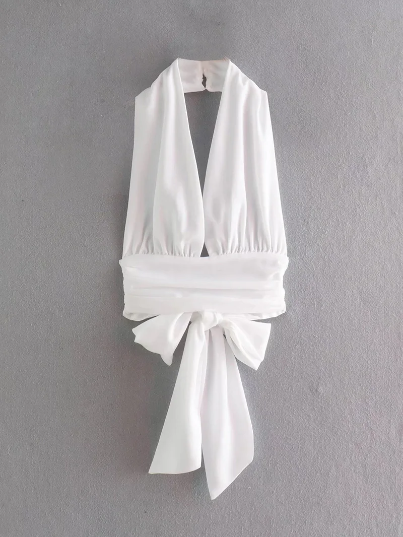 2022 new summer halter tops strapless backless V-neck camis folds halterneck vest casual tops
2022 new summer halter tops strapless backless V-neck camis folds halterneck vest casual tops