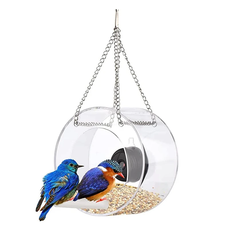 Bird Feeder Hanging Bird Feeder With Camera With 1080P Night-Version Video Camera & 360° Swivel Base Transparent
Bird Feeder Hanging Bird Feeder With Camera With 1080P Night-Version Video Camera & 360° Swivel Base Transparent