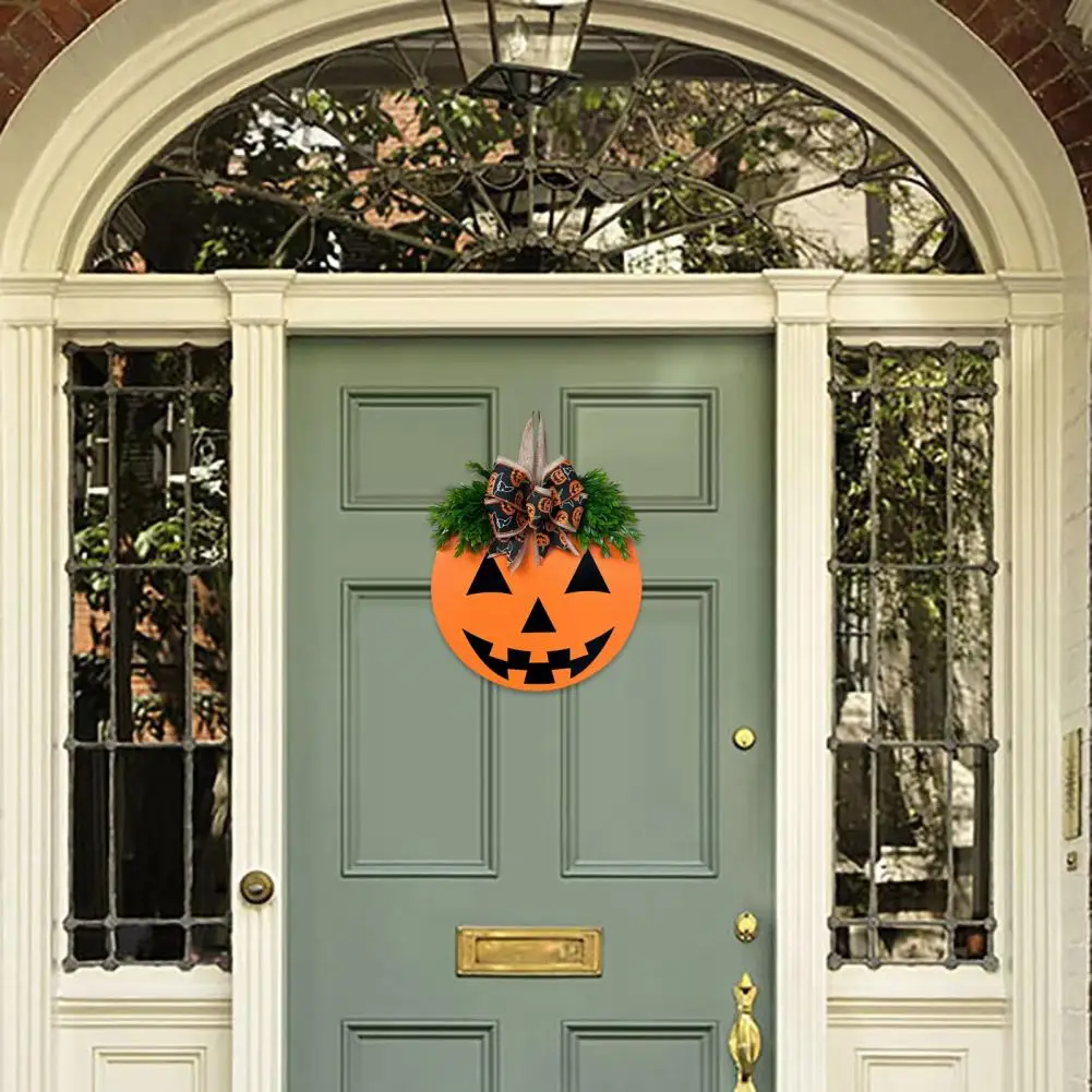 Pumpkin-themed Party Doorplate Spooky Halloween Pumpkin Door Sign with Ribbon Bowknot Green Leaves Indoor/outdoor Front for Home
Pumpkin-themed Party Doorplate Spooky Halloween Pumpkin Door Sign with Ribbon Bowknot Green Leaves Indoor/outdoor Front for Home