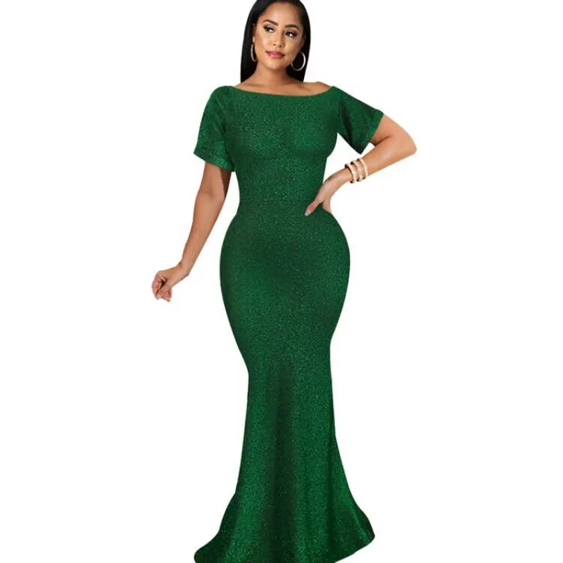 Long Mermaid Dress Women Slash Neck Short Sleeve High Waist Robes Fashion Vintage Solid Elegant Party Maxi Dresses Vestidos Gown
Long Mermaid Dress Women Slash Neck Short Sleeve High Waist Robes Fashion Vintage Solid Elegant Party Maxi Dresses Vestidos Gown