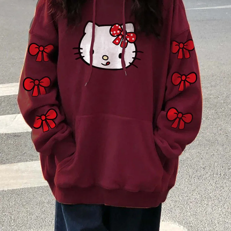 Sanrio Women's Autumn Hello Kittys Cute Anime Pullover Loose Solid Color Sweater Tops Korea Long Sleeve Sweater Women Gifts
Sanrio Women's Autumn Hello Kittys Cute Anime Pullover Loose Solid Color Sweater Tops Korea Long Sleeve Sweater Women Gifts
