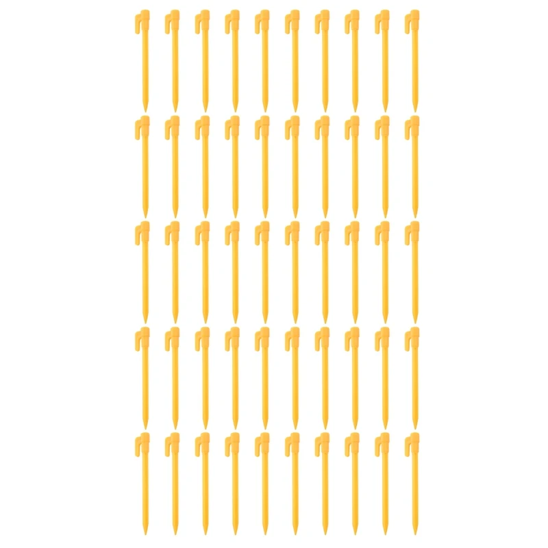 50Pcs Camping Tools Plastic Tent Pegs Nails Sand Ground Stakes Outdoor Camping Tent Awning Yellow Tent Accessories
50Pcs Camping Tools Plastic Tent Pegs Nails Sand Ground Stakes Outdoor Camping Tent Awning Yellow Tent Accessories