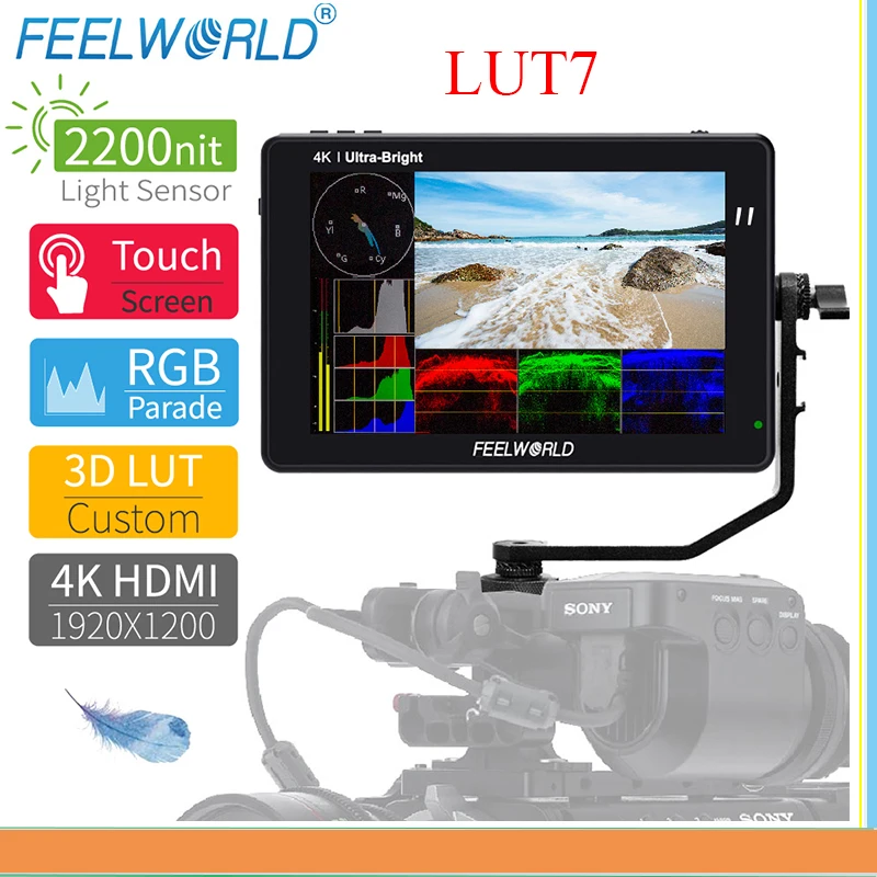 7-дюймовый 3D сенсорный экран FEELWORLD LUT7 для цифровой зеркальной камеры, полевой монитор для камеры с гистограммой векторскопа Waveform
7-дюймовый 3D сенсорный экран FEELWORLD LUT7 для цифровой зеркальной камеры, полевой монитор для камеры с гистограммой векторскопа Waveform