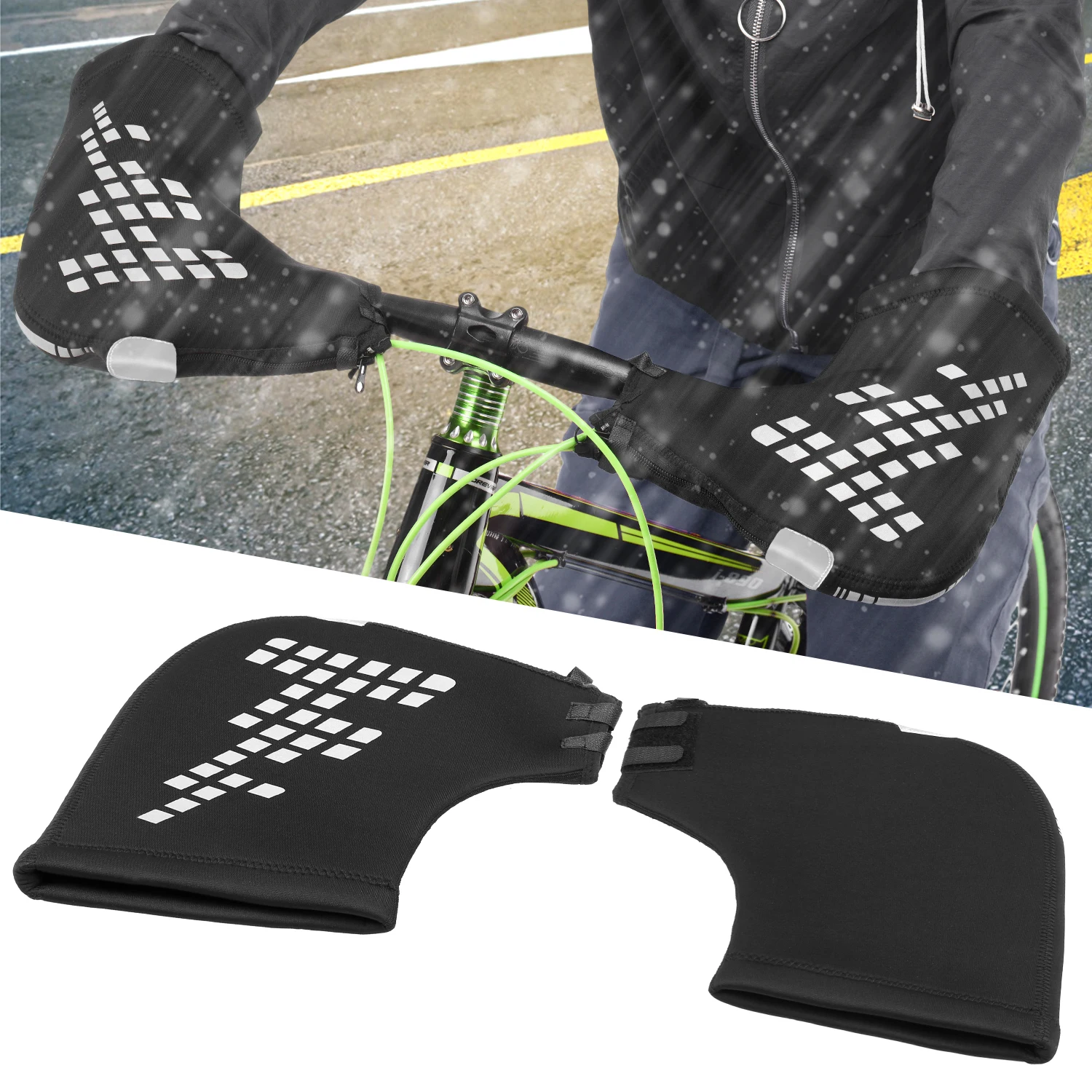 Mountain Bike Handlebar Mittens Rainproof Windproof Winter Gloves Thermal Covers Reflective Bicycle Handle Warmer Cycling Gloves
Mountain Bike Handlebar Mittens Rainproof Windproof Winter Gloves Thermal Covers Reflective Bicycle Handle Warmer Cycling Gloves