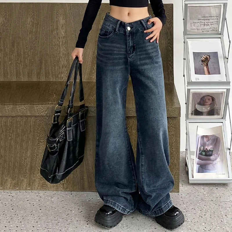 Rimocy 2023 Baggy Mom Jeans Y2K Women 2000S Retro High Waist Wide Leg Denim Pants Woman Oversized Streetwear Cargo Pants Femme
Rimocy 2023 Baggy Mom Jeans Y2K Women 2000S Retro High Waist Wide Leg Denim Pants Woman Oversized Streetwear Cargo Pants Femme