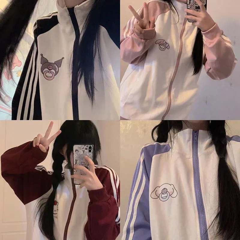 Kawaii Sanrio Hello Kittys My Melody Cinnamoroll Kuromi Sports Jacket Women's Spring 2022 New Baseball Uniform Sweater Christmas
Kawaii Sanrio Hello Kittys My Melody Cinnamoroll Kuromi Sports Jacket Women's Spring 2022 New Baseball Uniform Sweater Christmas