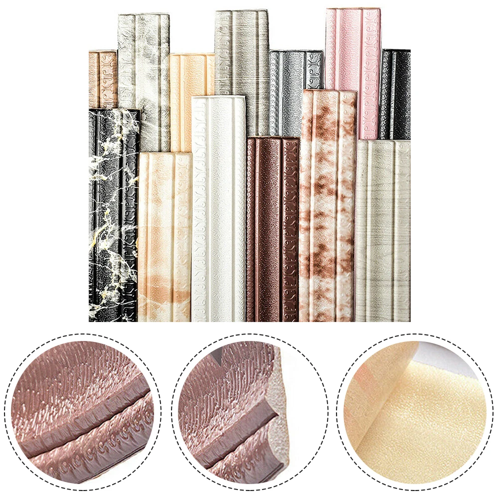 Wall Stickers Self Adhesive Wall Trim Line Skirting Border Decor Sticker 3D Embossing Wallstick Diy Home Decoration 8cmx2.3m
Wall Stickers Self Adhesive Wall Trim Line Skirting Border Decor Sticker 3D Embossing Wallstick Diy Home Decoration 8cmx2.3m