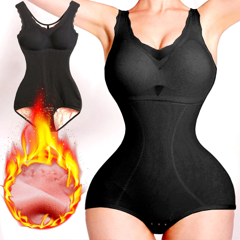 Bodysuits Shapewear Winter Velvet Thermal Corset Slimming Bodysuit Full Body Shaper Padded Modeling Underwear Warming Underdress
Bodysuits Shapewear Winter Velvet Thermal Corset Slimming Bodysuit Full Body Shaper Padded Modeling Underwear Warming Underdress
