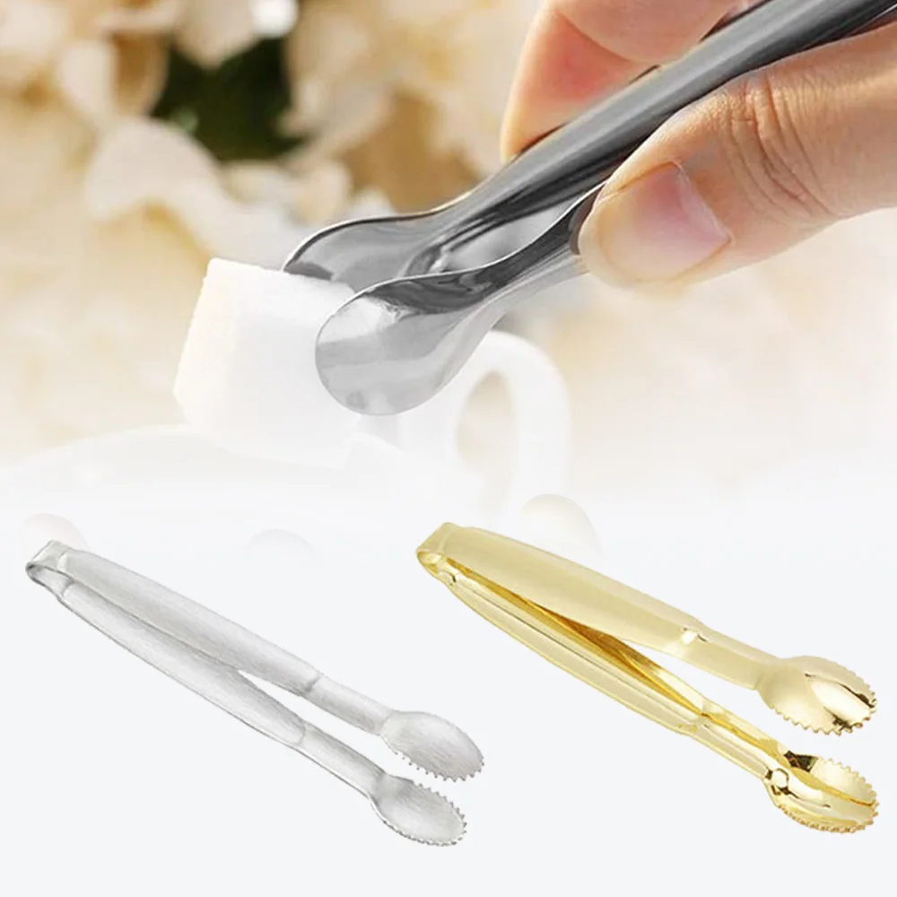

Stainless Steel Small Tea Bread Dessert Coffee Ice Tongs Food Serving Clip Kitchen Accessories Cube Sugar Tongs