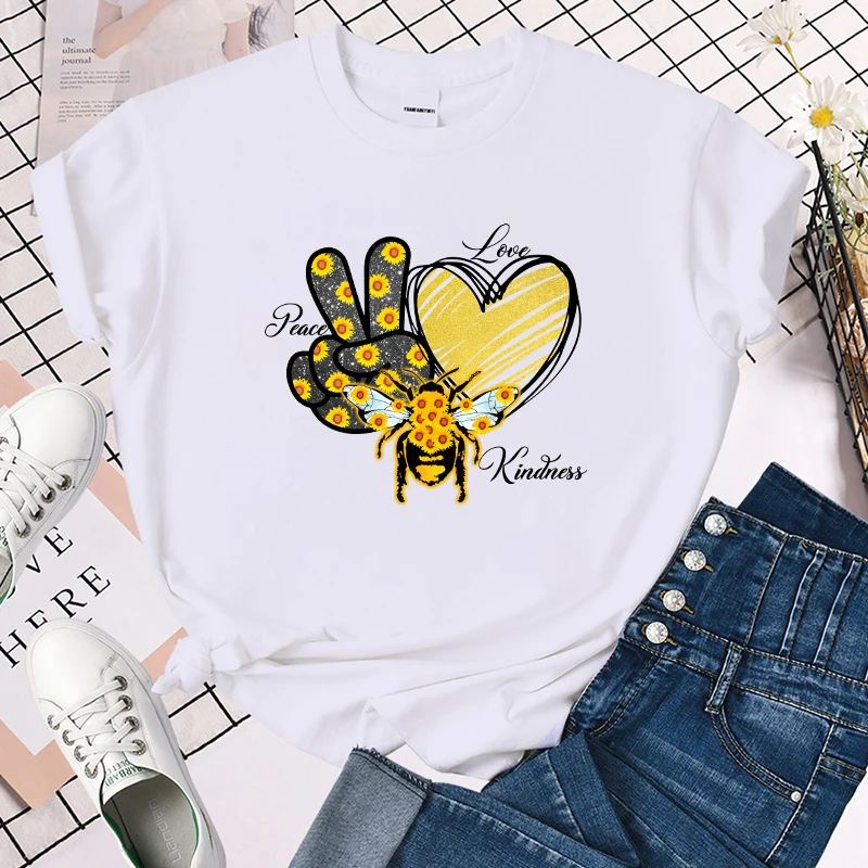 (Premium T-shirt)New Peace Love Kindness Printing T Shirts Fashion Short Sleeve T Shirt Summer Casual Loose T-Shirt
(Premium T-shirt)New Peace Love Kindness Printing T Shirts Fashion Short Sleeve T Shirt Summer Casual Loose T-Shirt