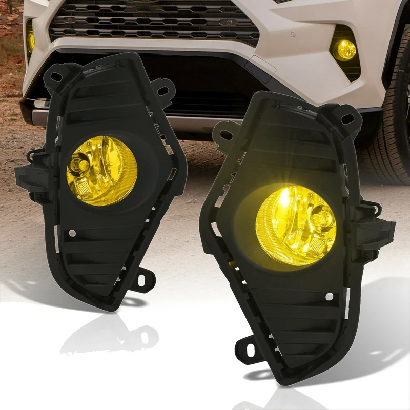 Car Front Bumper Yellow Fog Light Driving Lamp Kit Bezel Covers & Harness Switch For 2019 2020 2021 Toyota RAV4
Car Front Bumper Yellow Fog Light Driving Lamp Kit Bezel Covers & Harness Switch For 2019 2020 2021 Toyota RAV4