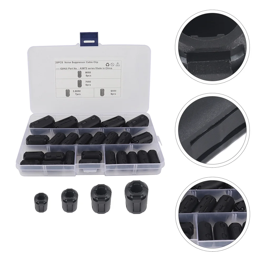 25 Pcs Anti Interference Filter Bead Choke Ring Cord Snap Ferrite Core Noise Suppressor Cable Clip
25 Pcs Anti Interference Filter Bead Choke Ring Cord Snap Ferrite Core Noise Suppressor Cable Clip