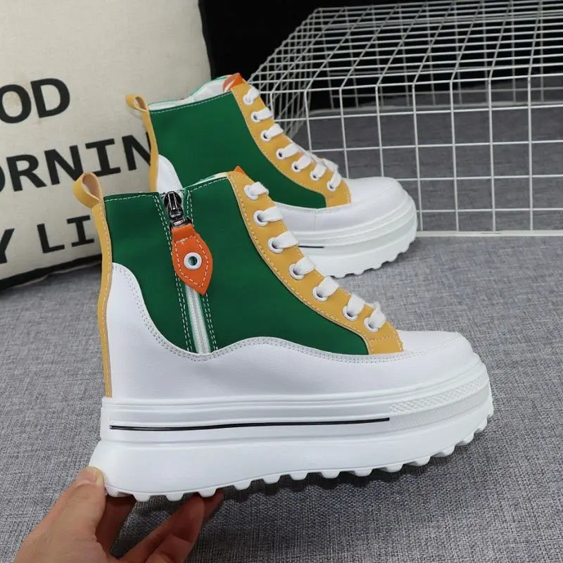 Женские туфли с высоким верхом, небольшие белые туфли на толстой подошве 10 см, светильник, s, весна-осень
Женские туфли с высоким верхом, небольшие белые туфли на толстой подошве 10 см, светильник, s, весна-осень