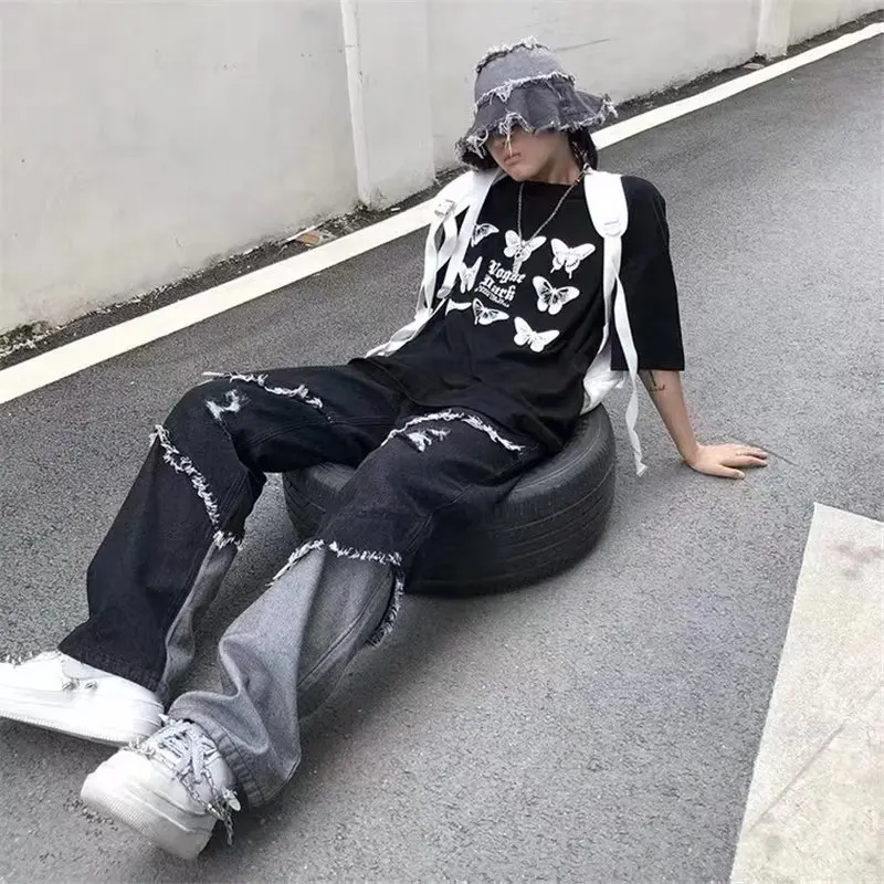 Straight Casual Mens Streetwear Harajuku Leg Korean Trousers Fashion Hole Pants Jeans Vintage With
Straight Casual Mens Streetwear Harajuku Leg Korean Trousers Fashion Hole Pants Jeans Vintage With