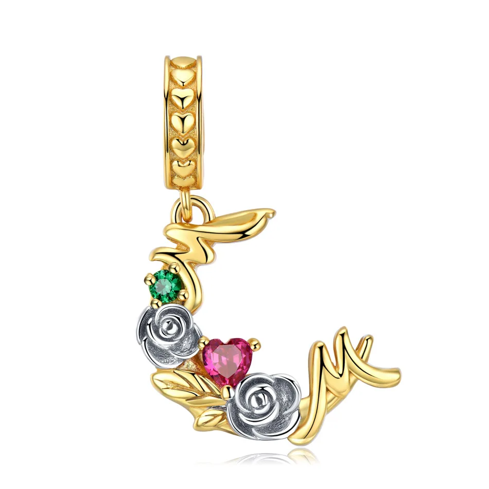 Gold Plated Flowers Moon Heart Mom Dangle Charm fit Women Bracelet Necklace Lady Girl DIY Jewelry Gift S925 Sterling Silver Bead
Gold Plated Flowers Moon Heart Mom Dangle Charm fit Women Bracelet Necklace Lady Girl DIY Jewelry Gift S925 Sterling Silver Bead