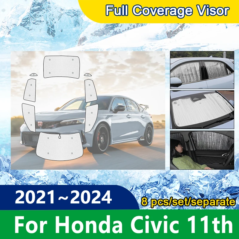 Full Cover Sunshades For Honda Civic 11th Gen FE 2021 2022 2023 2024 Sedan Sun Visor Side Windows Windshield Pad Car Accessories
Full Cover Sunshades For Honda Civic 11th Gen FE 2021 2022 2023 2024 Sedan Sun Visor Side Windows Windshield Pad Car Accessories