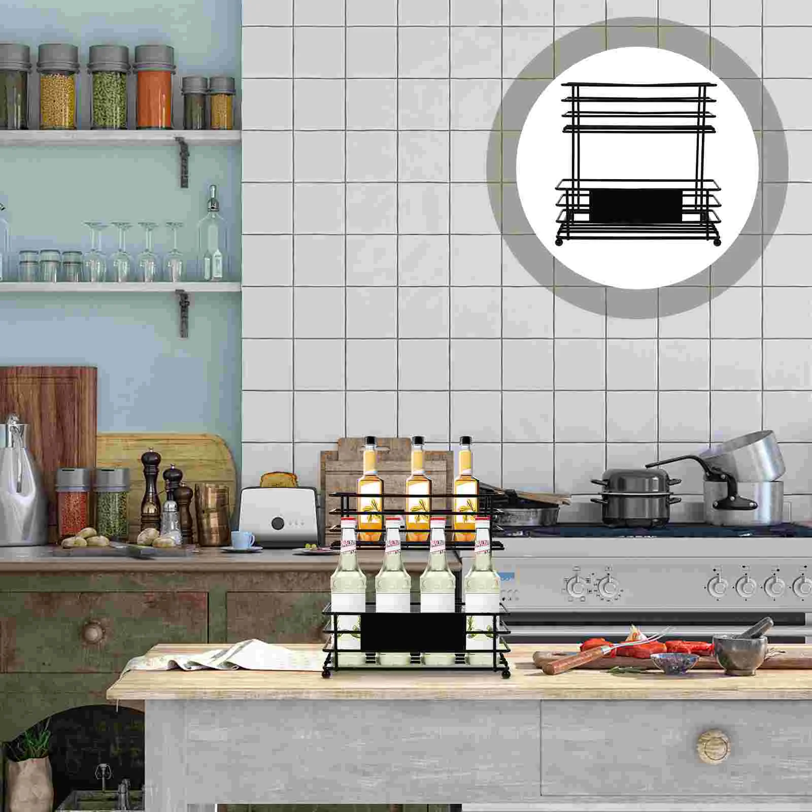 Organizer Kitchen Rack Storage Shelf Syrup Sauce Coffee Stand Bathroom Bottle Condiment Can Countertop Holder Bottles
Organizer Kitchen Rack Storage Shelf Syrup Sauce Coffee Stand Bathroom Bottle Condiment Can Countertop Holder Bottles