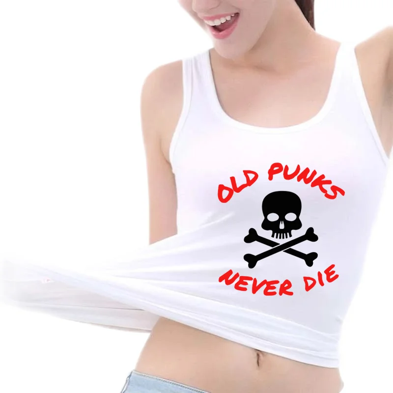 Old punks never die Print Long Tank Top skull and crossbones pattern women's Sleeveless U-Neck Top
Old punks never die Print Long Tank Top skull and crossbones pattern women's Sleeveless U-Neck Top