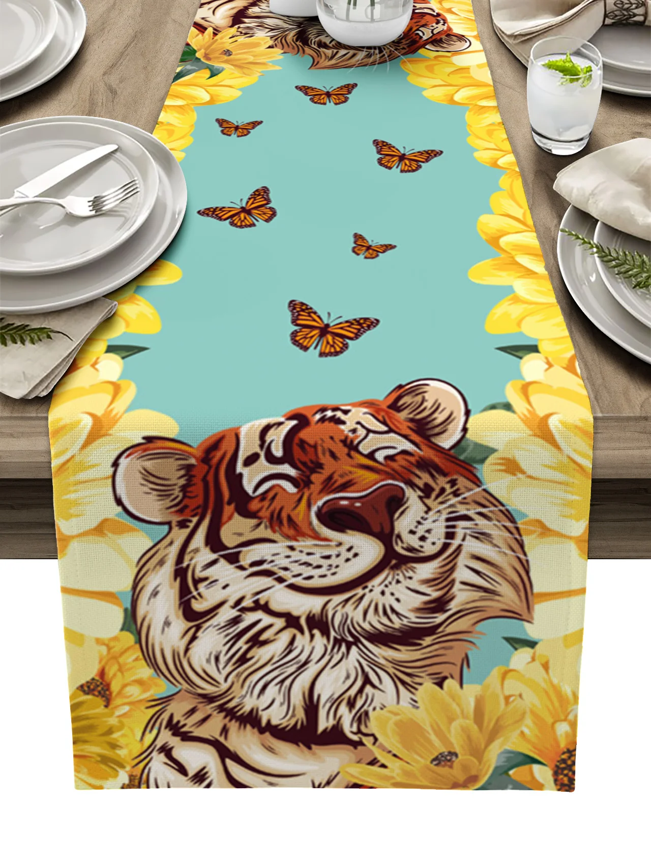 Table Decor Table Runner Daisy Sunflower Funny Tiger Pattern Coffee Table Cover Cloth Wedding Party Restaurant Table Runner
Table Decor Table Runner Daisy Sunflower Funny Tiger Pattern Coffee Table Cover Cloth Wedding Party Restaurant Table Runner
