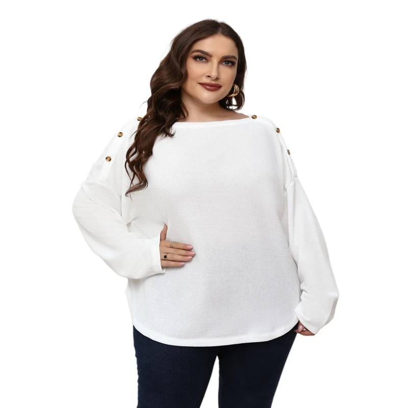 Women's Size Tops Long Sleeves Shirts Tops Stylish off Shoulder Tops All-matching White Casual Blouse for Daily
Women's Size Tops Long Sleeves Shirts Tops Stylish off Shoulder Tops All-matching White Casual Blouse for Daily