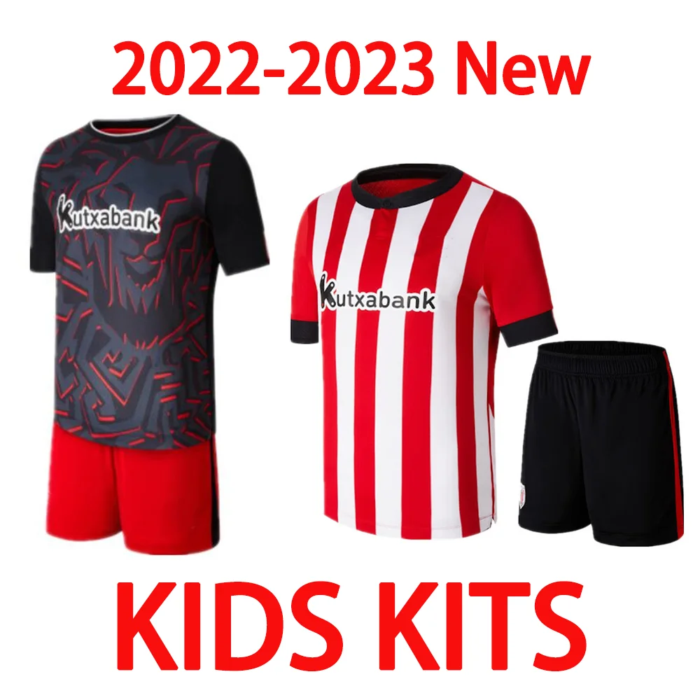 

Kids ATHLETIC BILBAO 2022 23 Child Customize Jersey WILLIAMS MUNIAIN VILLALIBRE RAUL GARCIA Boys T-shirt Kit