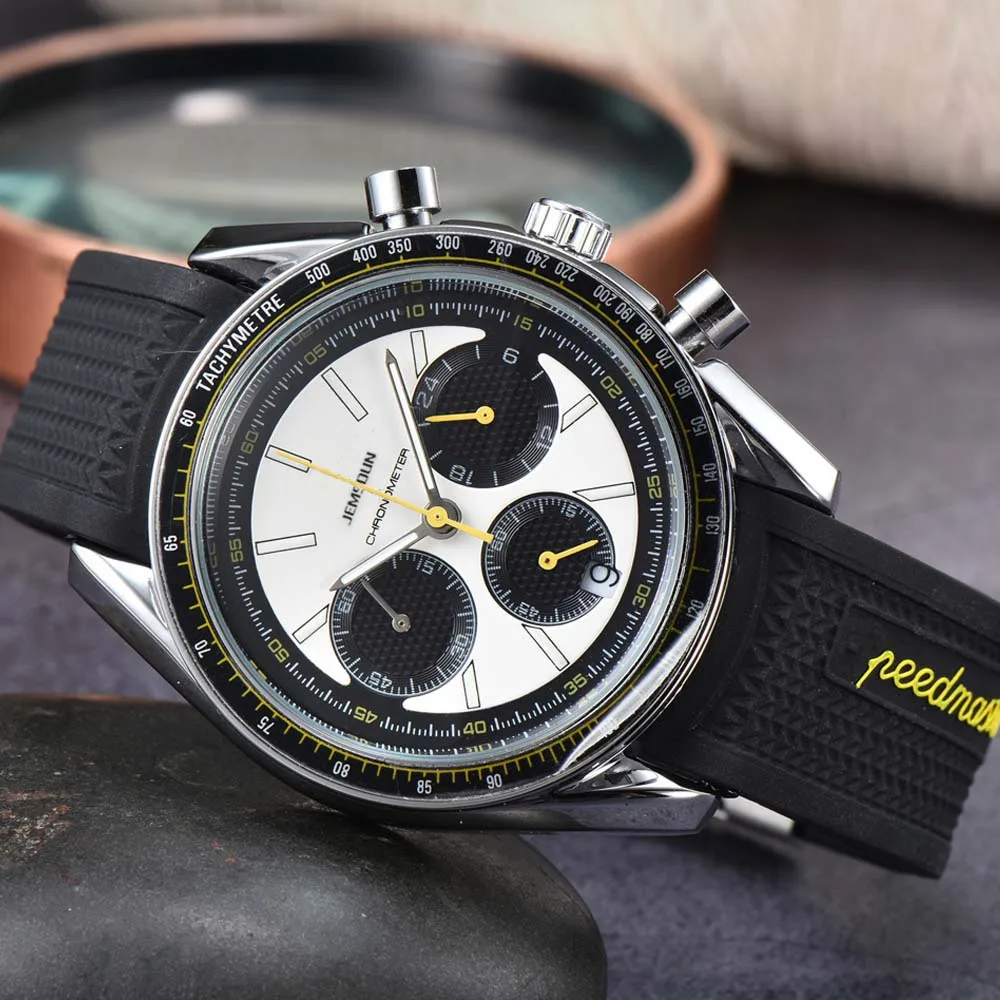 

New Original Brand Mens Watches Multifunction Steel Case Automatic Date Wterproof Watch Business Chronograph Quartz AAA Clocks