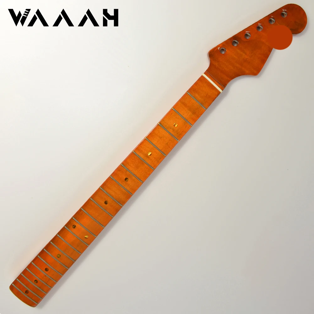 21 Frets ST Guitar Canadian Maple Vintage Neck Tiger Flame Black Strip For Electric Guitar Replacement
21 Frets ST Guitar Canadian Maple Vintage Neck Tiger Flame Black Strip For Electric Guitar Replacement