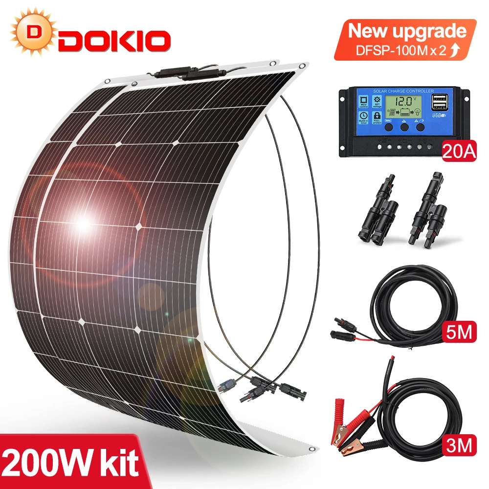 Random Delivery 18V 200W Flexible Solar Panel For Car/Home Charge 12V Battery Waterproof Monocrystalline
Random Delivery 18V 200W Flexible Solar Panel For Car/Home Charge 12V Battery Waterproof Monocrystalline