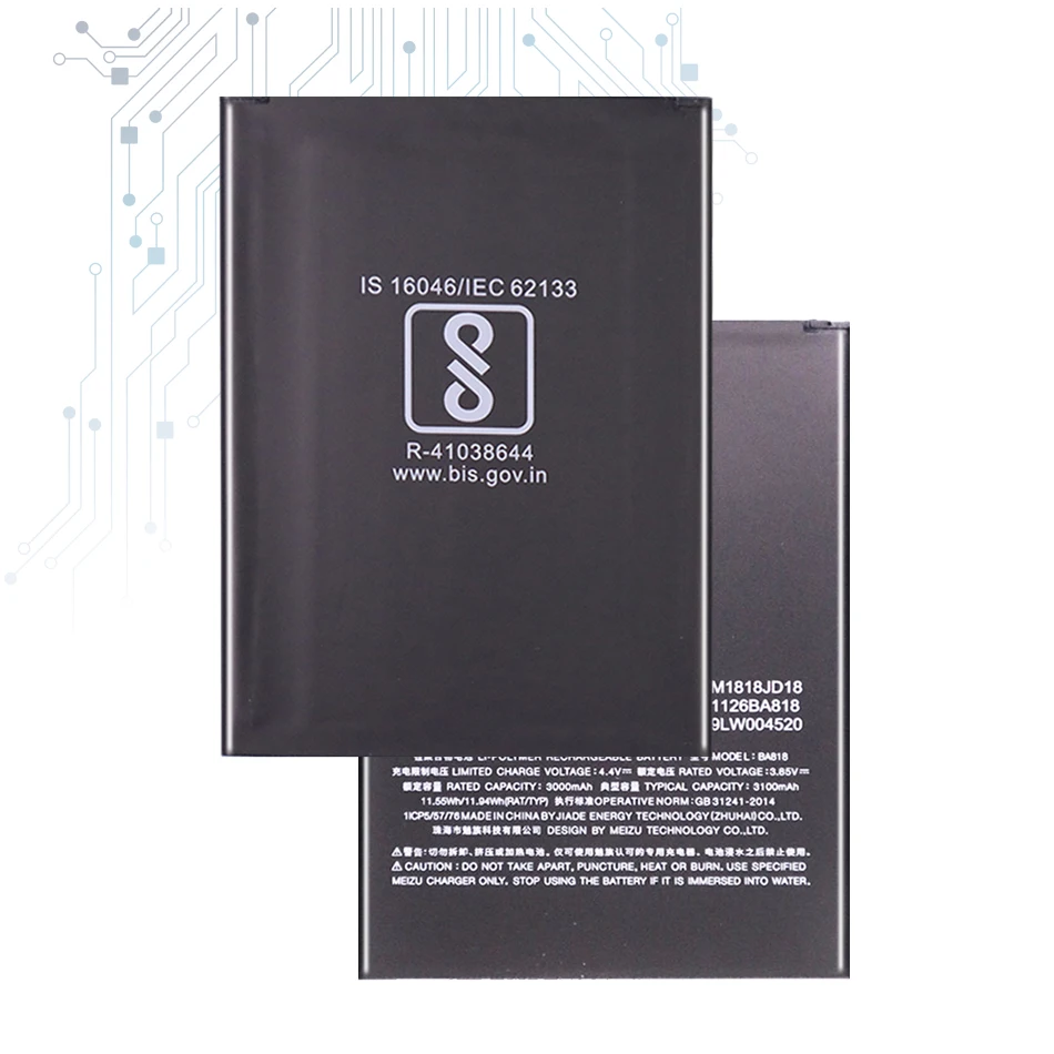 

Replacement Battery BA 818 BA818 3000mAh For Meizu C9 Pro C9Pro C 9 Pro Batteria + Tracking Number