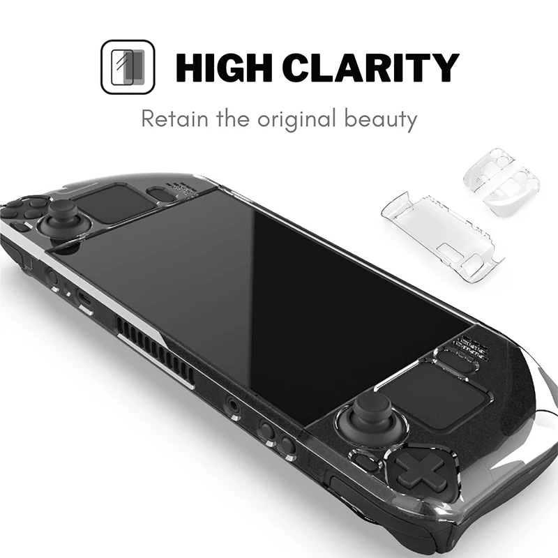 For Steam Deck PC Transparent Split Protective Shell Crystal Hard Housing Game Host Console Anti-drop Protection Case Cover
For Steam Deck PC Transparent Split Protective Shell Crystal Hard Housing Game Host Console Anti-drop Protection Case Cover