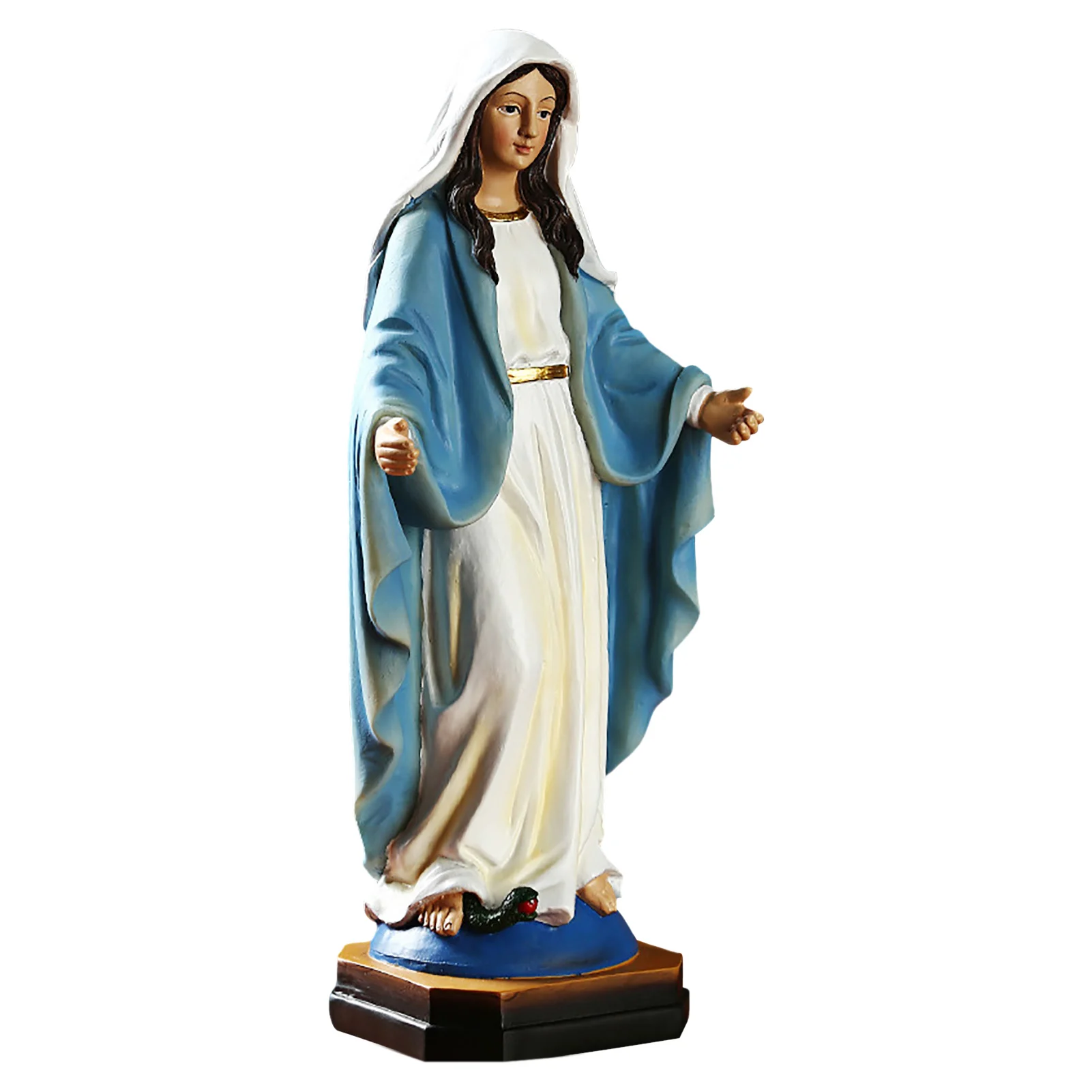 

Our Lady Of Grace Blessed Statue Virgin Mary Statue 8.8 Catholic Religious Gifts Resin Colored Statue Figurine Garden Catholic