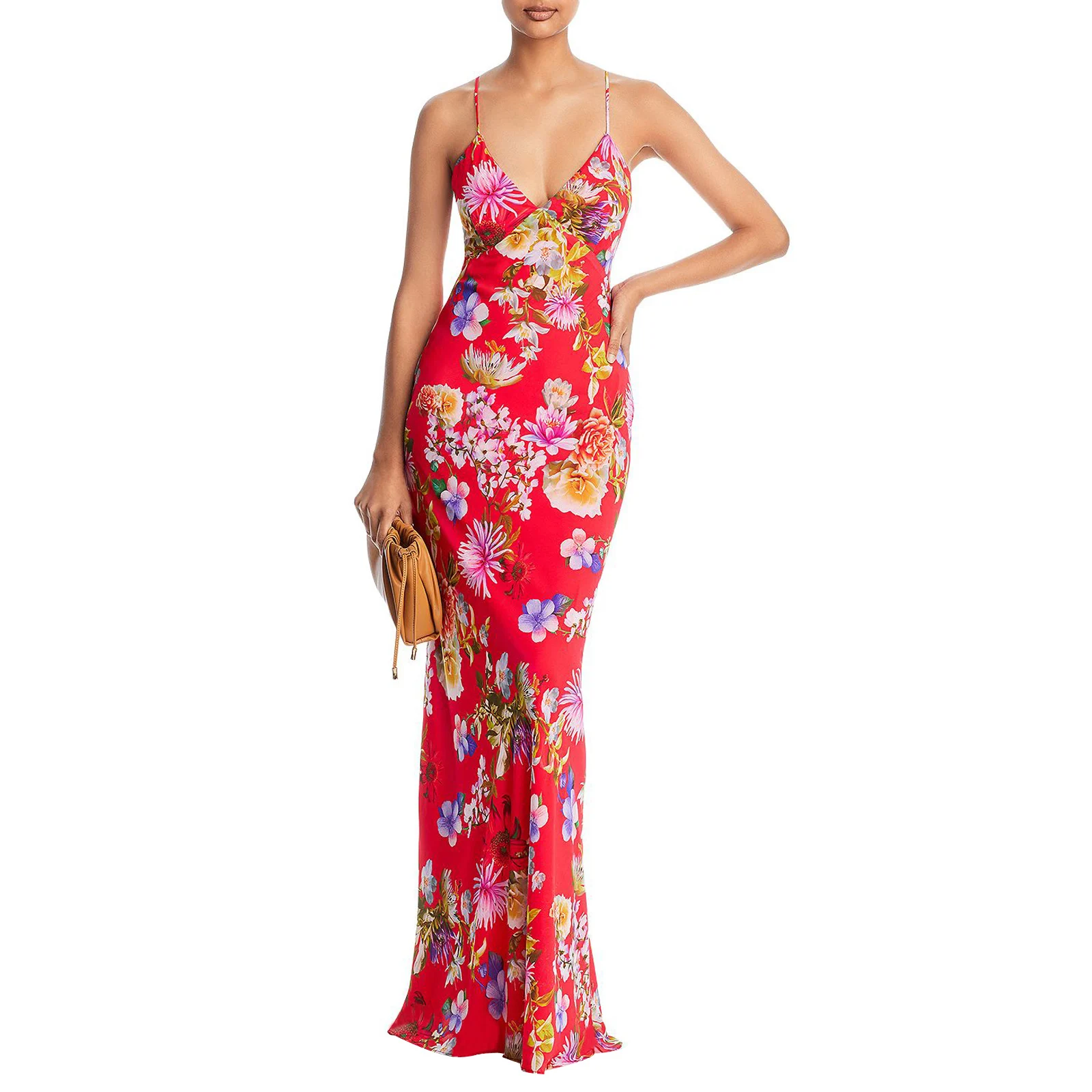 Summer Women Sling Dress Sleeveless V-neck Slip Dress Flower Print Elegant Cocktail Party Long Dress
Summer Women Sling Dress Sleeveless V-neck Slip Dress Flower Print Elegant Cocktail Party Long Dress