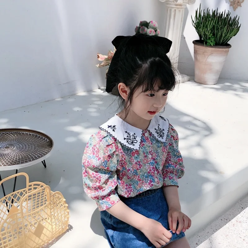 Floral 2021 Sleeve Shirt Korean Top Embroidery Girls' Short Bubble Clothing Shirt Sleeve Children's Summer Kids
Floral 2021 Sleeve Shirt Korean Top Embroidery Girls' Short Bubble Clothing Shirt Sleeve Children's Summer Kids
