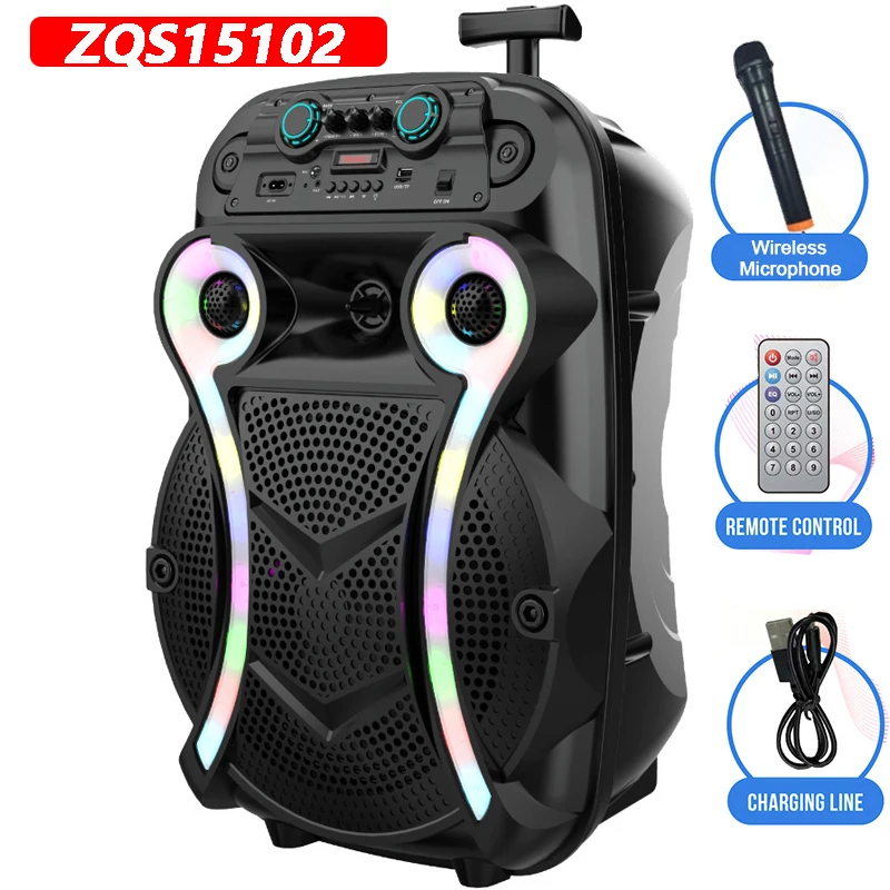 ZQS15102 High-power Wireless Microphone Home Video Karaoke Singing Rod Large Sound Column caixa de som Bluetooth Bluetooth Speak
ZQS15102 High-power Wireless Microphone Home Video Karaoke Singing Rod Large Sound Column caixa de som Bluetooth Bluetooth Speak