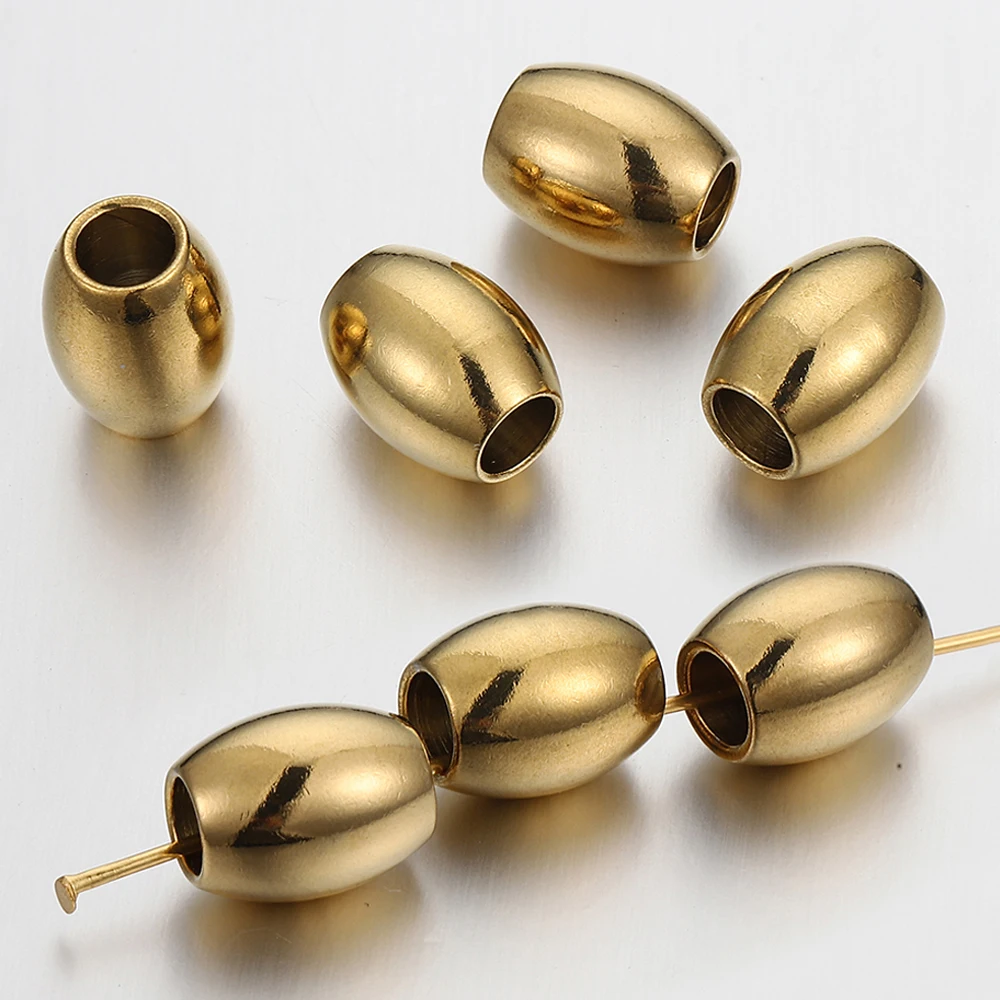 20pcs/lot Stainless Steel Gold Color Spacer Loose Beads for DIY Bracelets Necklace Oval Cylinder Beads Jewelry Making Supplies
20pcs/lot Stainless Steel Gold Color Spacer Loose Beads for DIY Bracelets Necklace Oval Cylinder Beads Jewelry Making Supplies