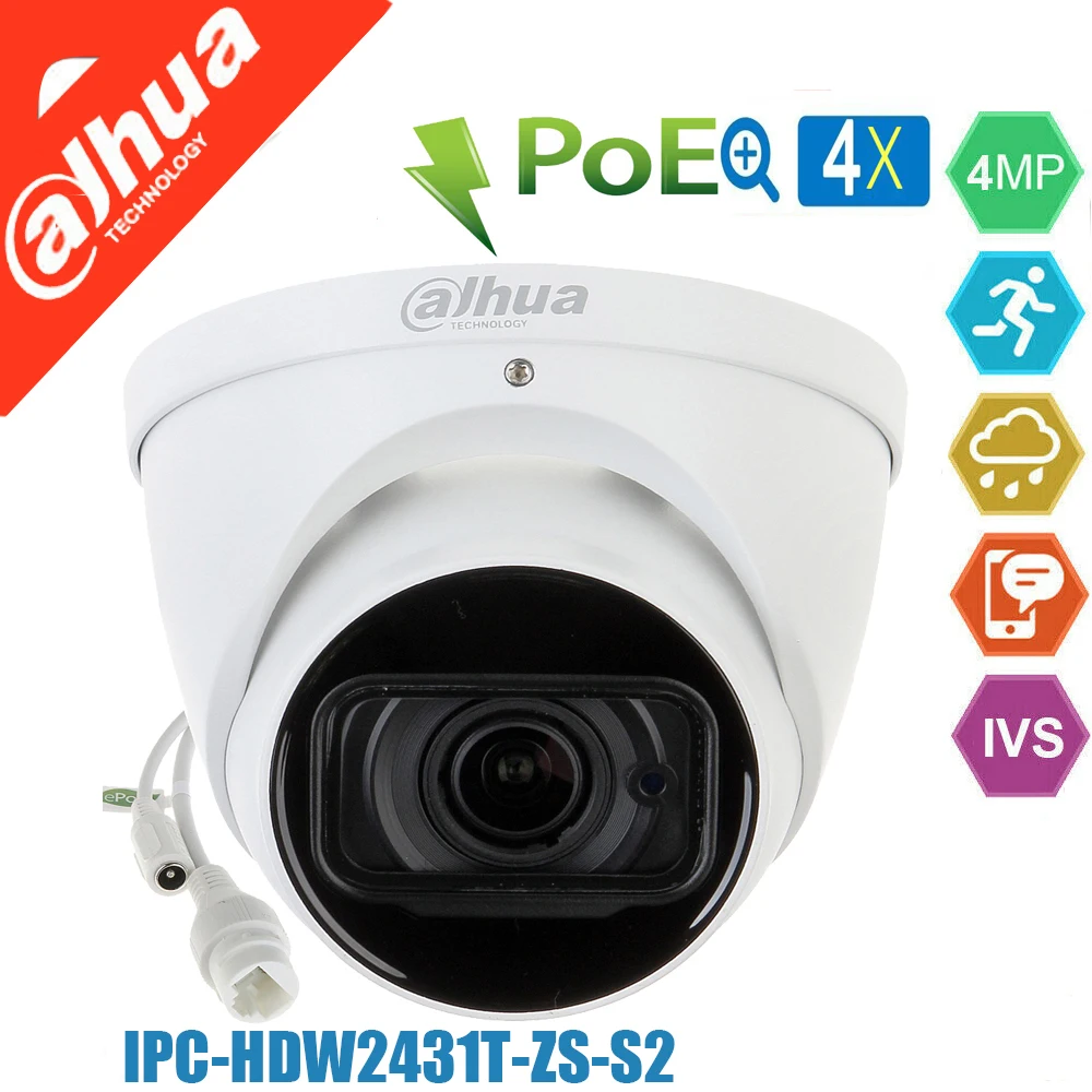 

Mutil language dahua IPC-HDW2431T-ZS-S2 4MP Lite IR Vari-focal Eyeball Network Camera DH-IPC-HDW2431T-ZS-S2 4X IR IP camera