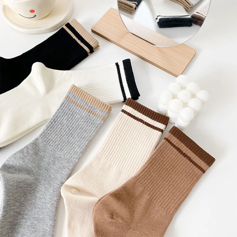 Cotton Knitting Striped Long Socks Solid Color Harajuku Retro Socks Japanese School Girls Cute Loose Socks For Women Носки
Cotton Knitting Striped Long Socks Solid Color Harajuku Retro Socks Japanese School Girls Cute Loose Socks For Women Носки