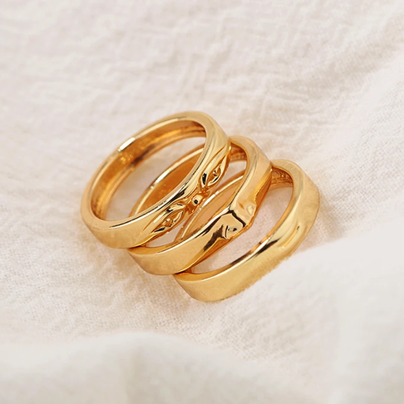 Women Ring Smiling Face Ring Vintage Three Stack Finger Ring Set Punk Jewelry Gold Plated Unisex
Women Ring Smiling Face Ring Vintage Three Stack Finger Ring Set Punk Jewelry Gold Plated Unisex