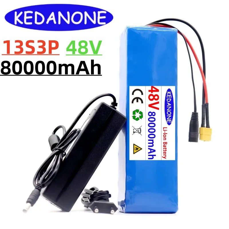 Batería de iones de litio para bicicleta eléctrica, Pila de Iones de litio de 48V, 80Ah, 1000w, 13S3P, XT60,, para patinete eléc
Batería de iones de litio para bicicleta eléctrica, Pila de Iones de litio de 48V, 80Ah, 1000w, 13S3P, XT60,, para patinete eléc