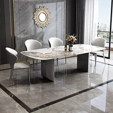 Marble Coffee Dining Tables Kitchen Center End Dining Table Modern Luxury Living Room Mesa De Jantar Apartment Furniture WSW40XP